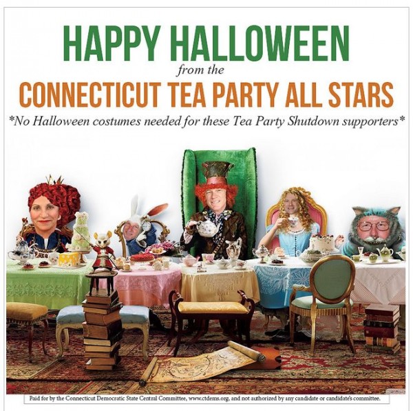 Photo illustration from the Connecticut Democrats' website. 