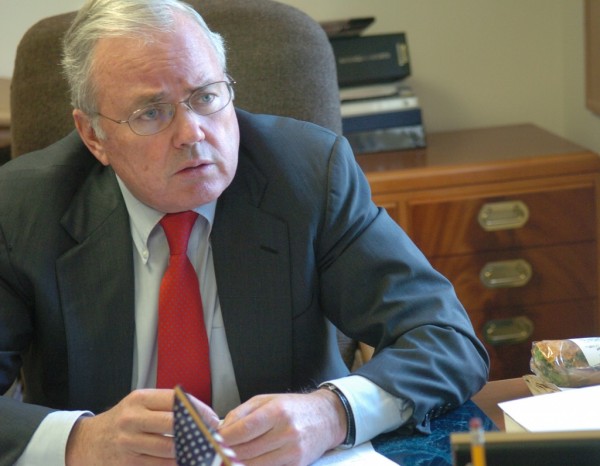 FILE PHOTO: Craig Roberts Stapleton, former U.S. ambassador to France and the Czech Republic before that under President George W. Bush, in his Greenwich, Conn., office in 2007.  