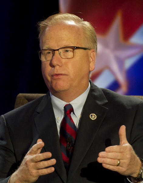 Danbury Mayor Mark Boughton gestures during a March 2014 Republican gubernatorial debate sponsored by Hearst Connecticut Media, the Business Council of Fairfield County and News 12. File photo.